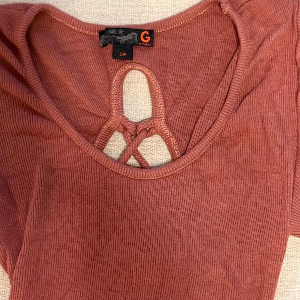 Guess Women's Pink and Orange Bodysuit